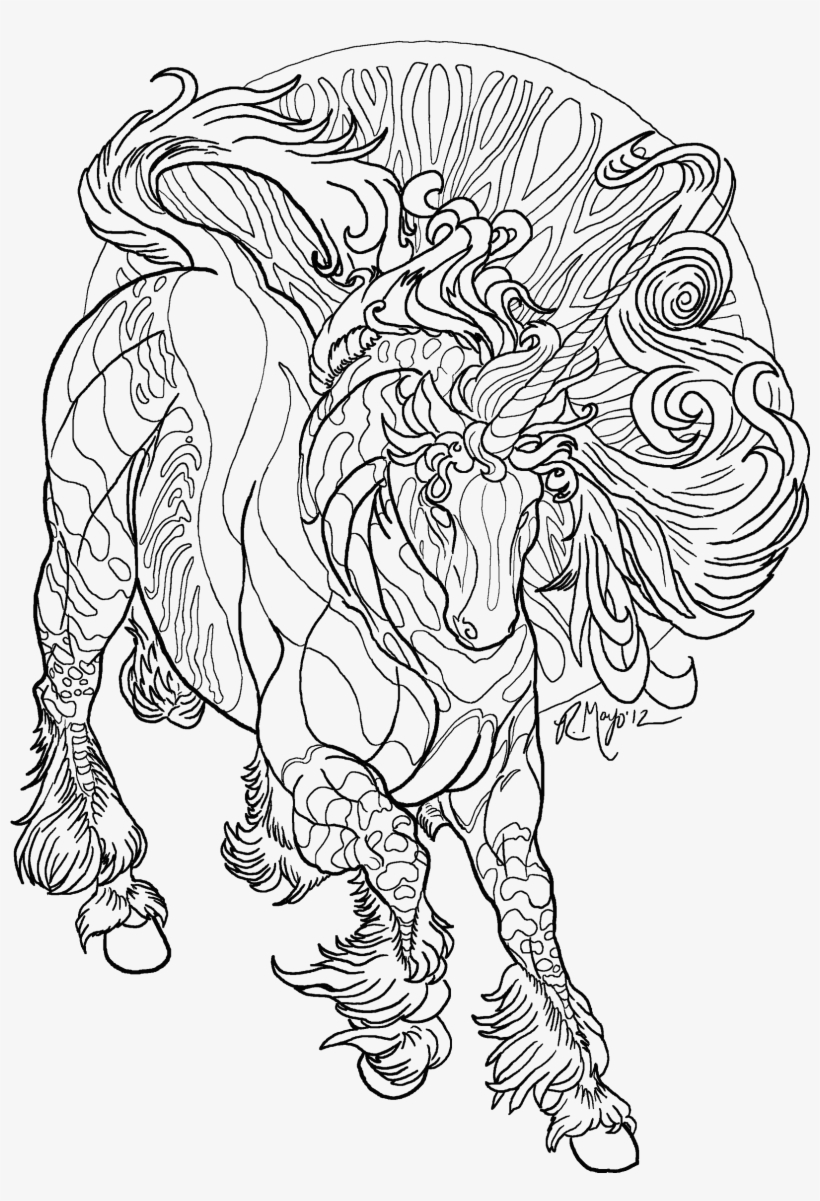Line Art Coloring Pages - Раскраски Единорог Пегас Во Весь Лист, transparent png #9291687
