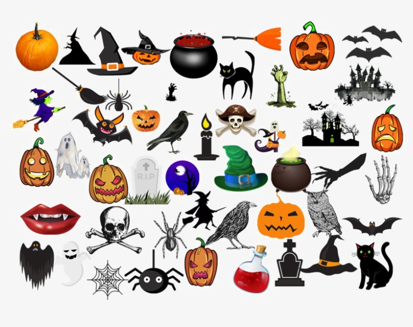 Halloween Elements Png Clipart - Cartoon, transparent png #9292714