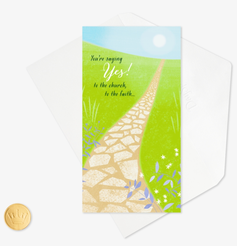 Stone Path Confirmation Money Holder Card - Brochure, transparent png #9292833