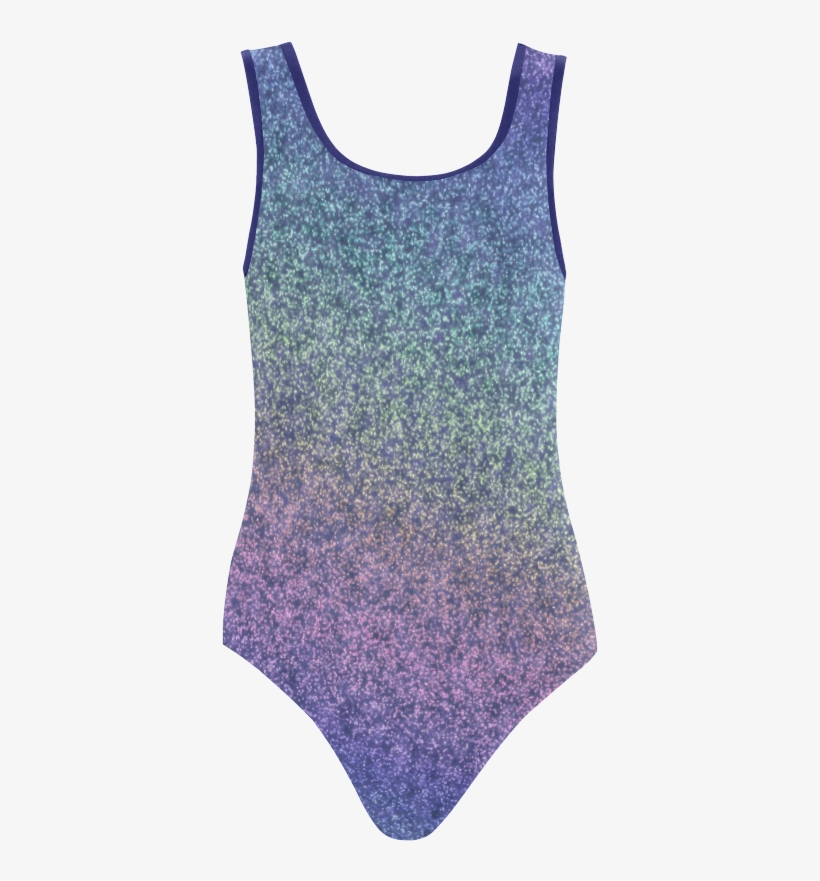 Rainbow Blues Gradient Vest One Piece Swimsuit - Maillot, transparent png #9293893