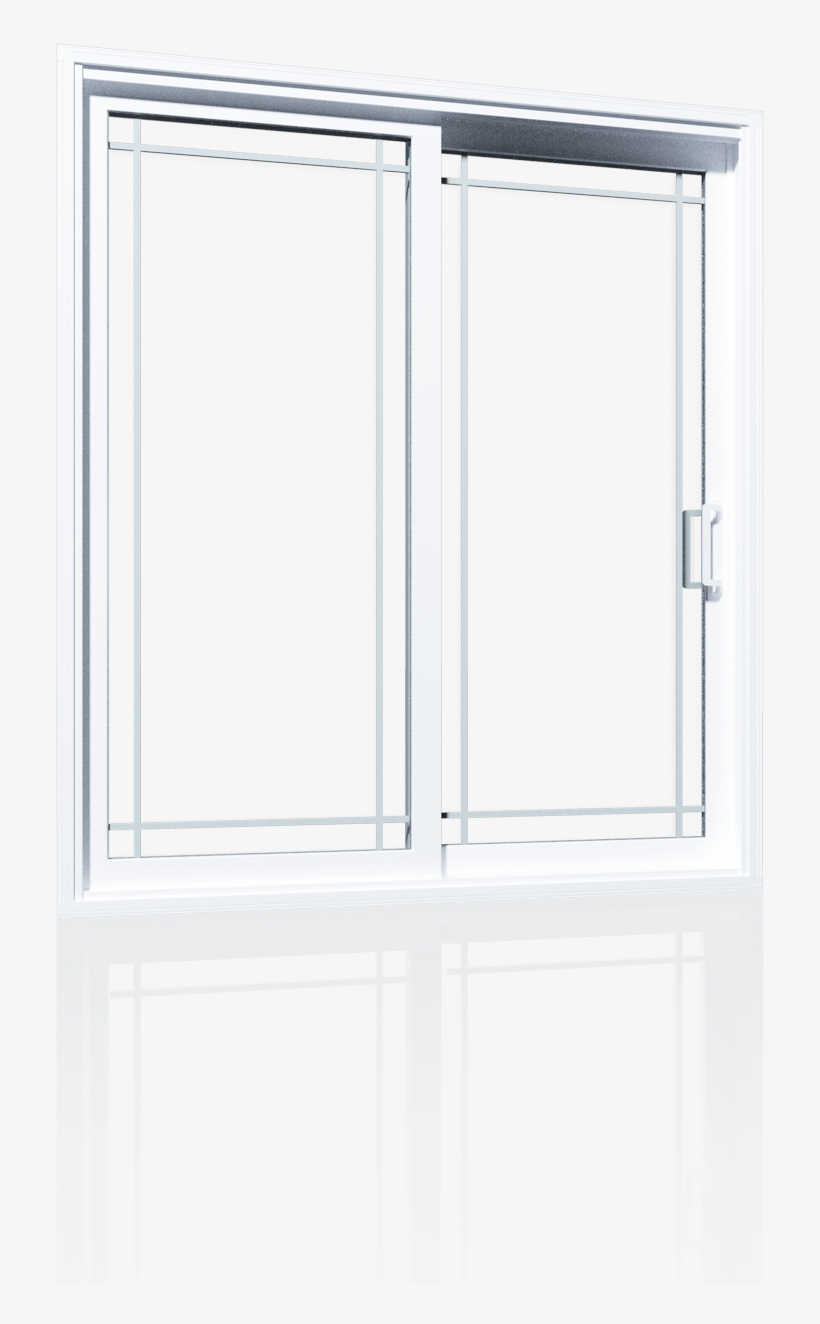 Modern, White Front Door With Half Glass Inserts And - Window, transparent png #9295719