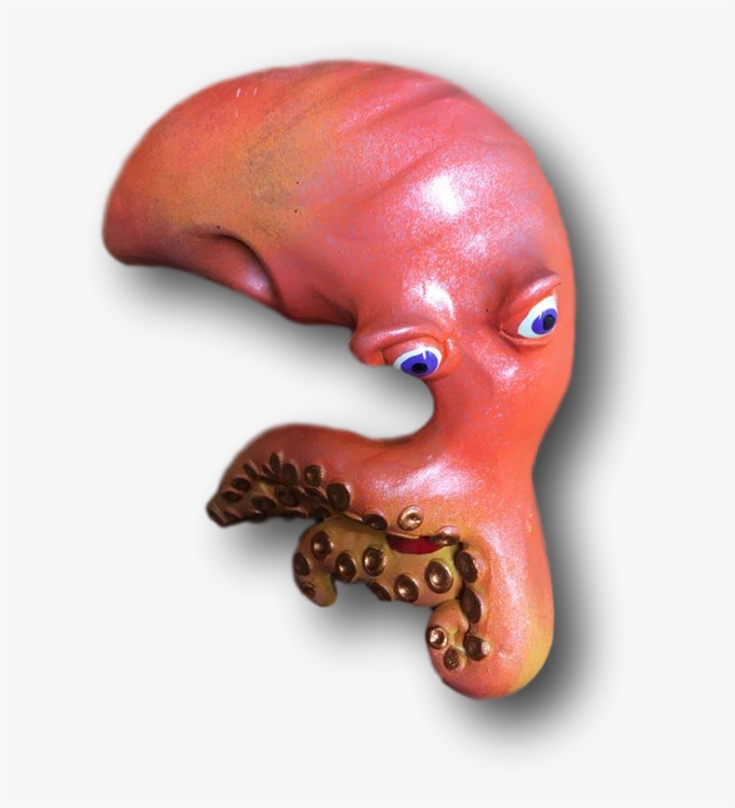 Orange/pink Chloe Octopus Fish With Attitude - Earrings, transparent png #9295939