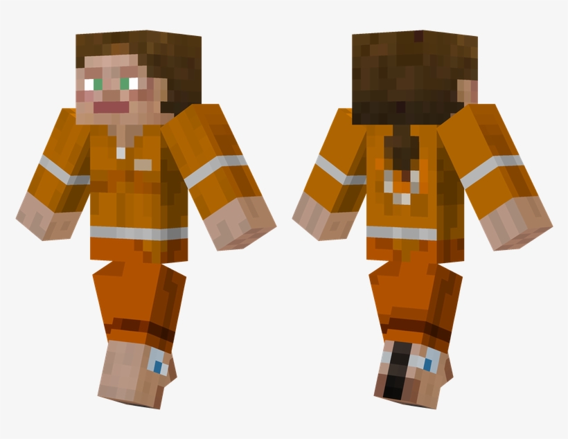 Chell - Jacket Guy Minecraft Skin, transparent png #9296173