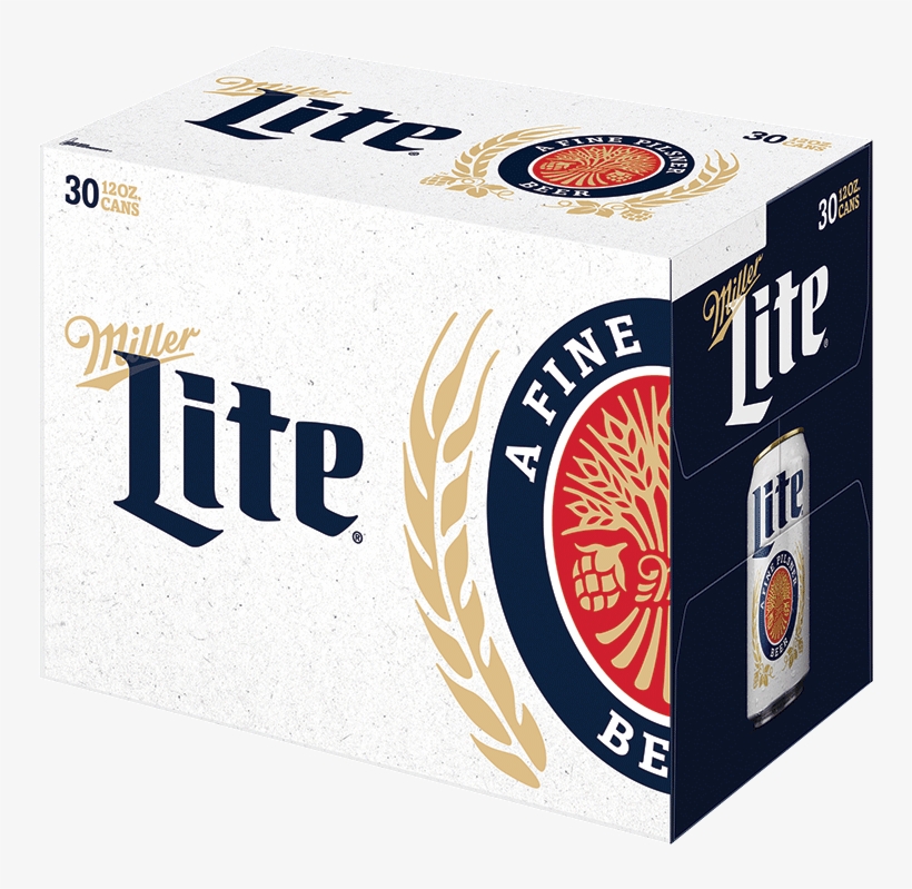 Miller Lite 30 Pk - Miller Lite 18 Pack Cans, transparent png #9297995