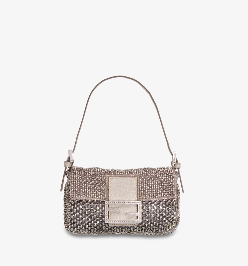 Sale Fendi Silver Palladium Beaded Baguette Bag E1ede - Fendi Baguette Silver Beads, transparent png #9298171