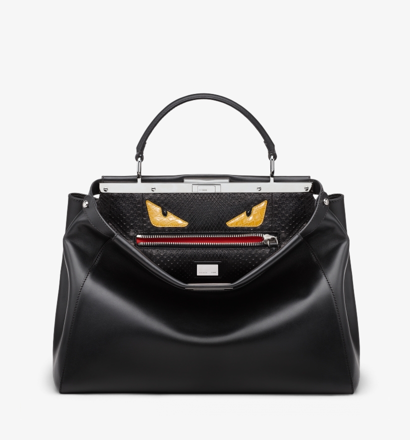 Fendi Black Peekaboo With Bag Bug Interior - Must Have Branded Bags, transparent png #9298175