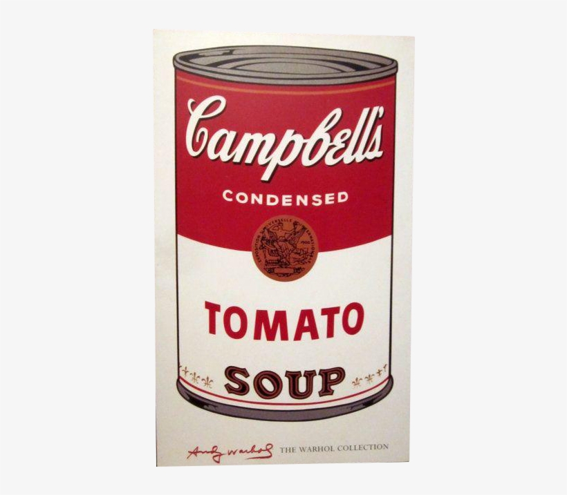 Andy Warhol's Campbell's Tomato Soup Can Poster On - Pop Art Andy Warhol, transparent png #9298741