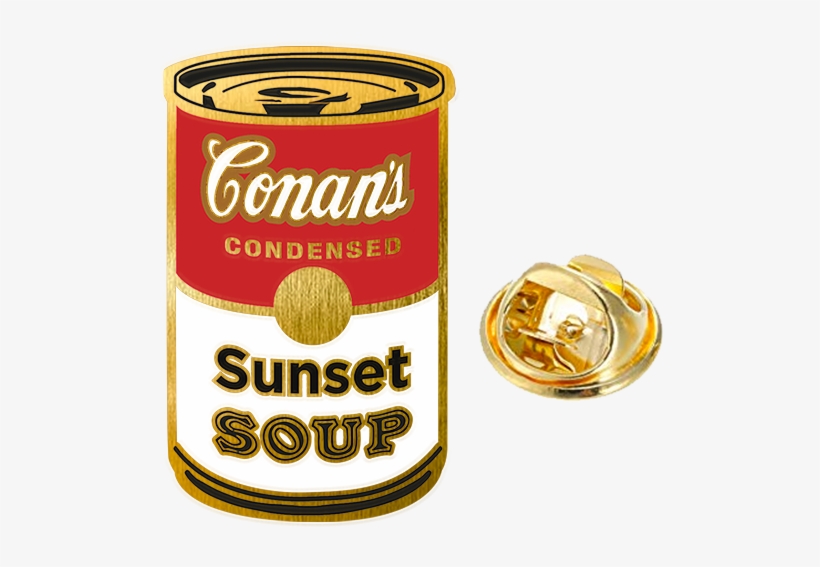 Sunset Soup Enamel Pin - Gold, transparent png #9298756