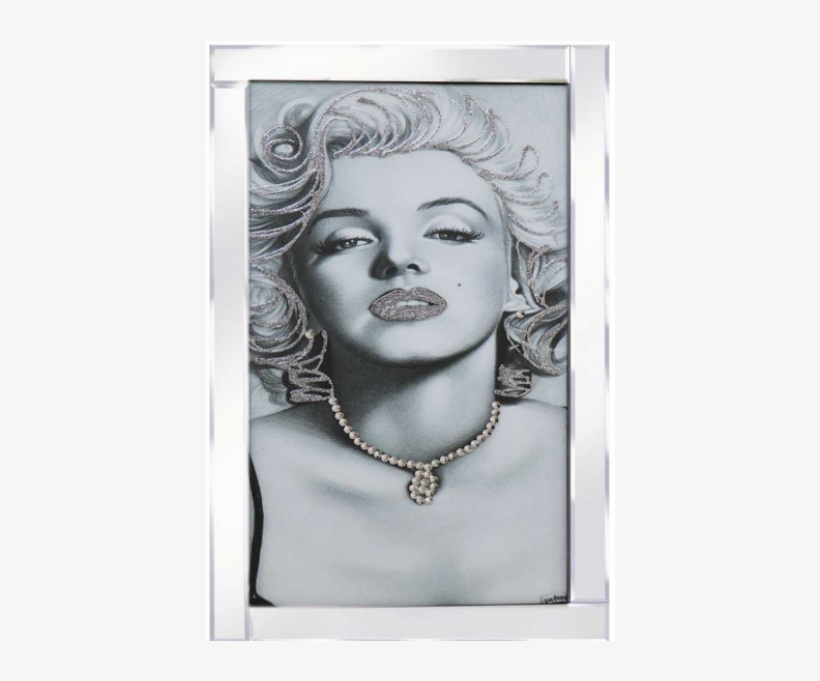 Marilyn Monroe Glitter Picture - Big Mirrored Framed Marilyn Monroe, transparent png #9299316
