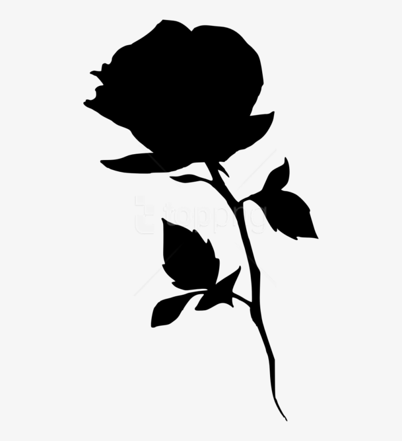 Free Png Rose Silhouette Png Images Transparent - Silhouette Of A Rose, transparent png #9299418