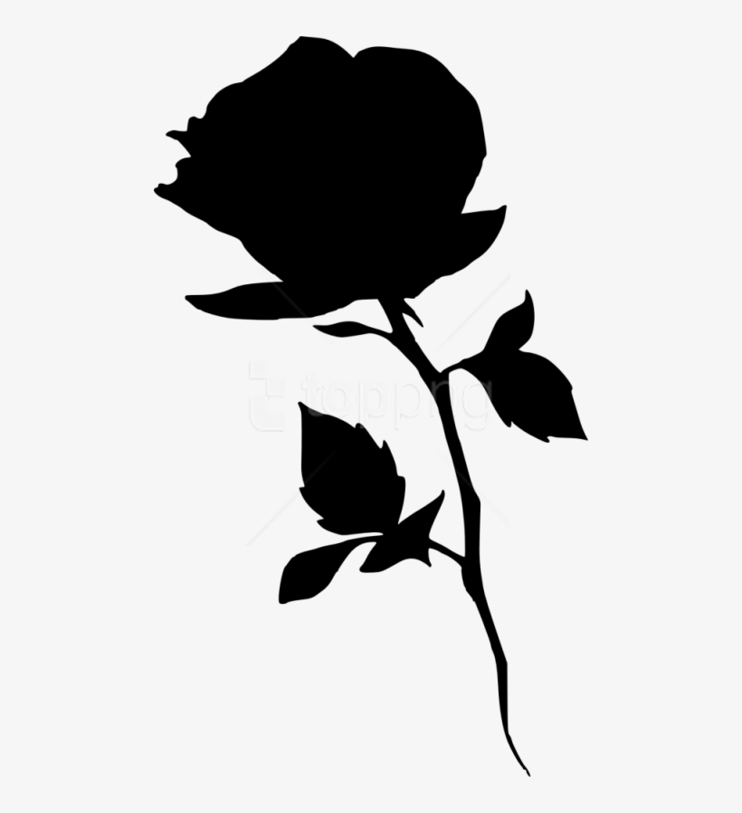Free Png Rose Silhouette Png Images Transparent - Silhouette Of A Rose, transparent png #9299418