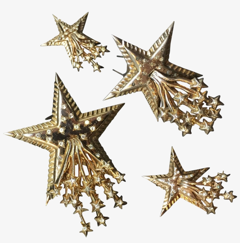 Rosenstein Sterling Shooting Star Two Pins And Earrings - Craft, transparent png #9299661