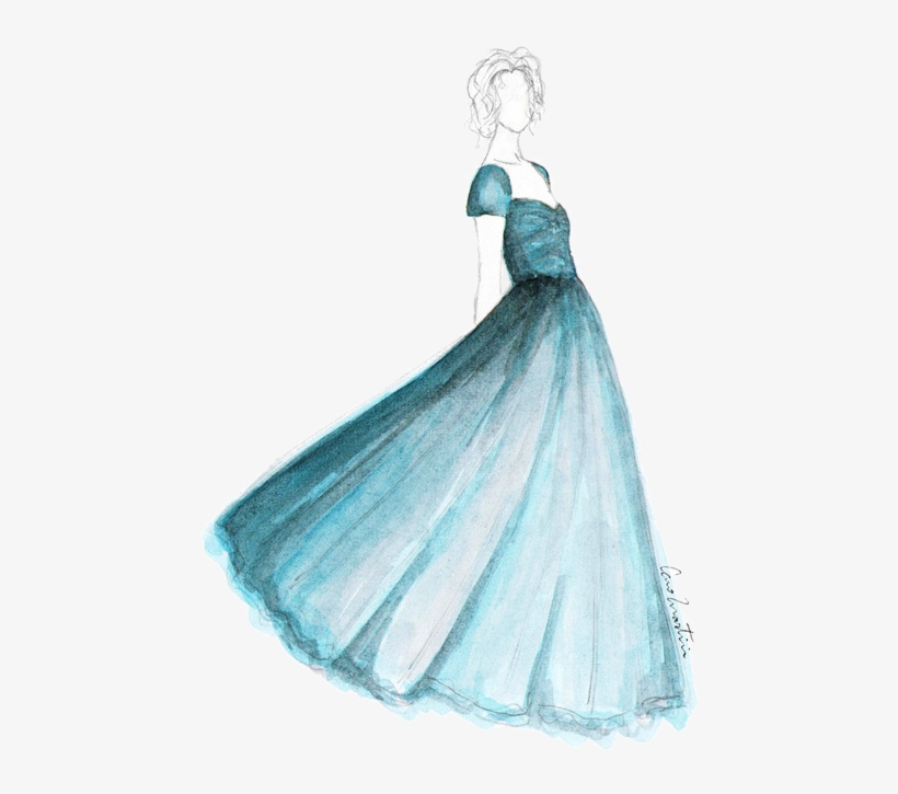 Cindy Styled Ball Gown - Sketch, transparent png #930037