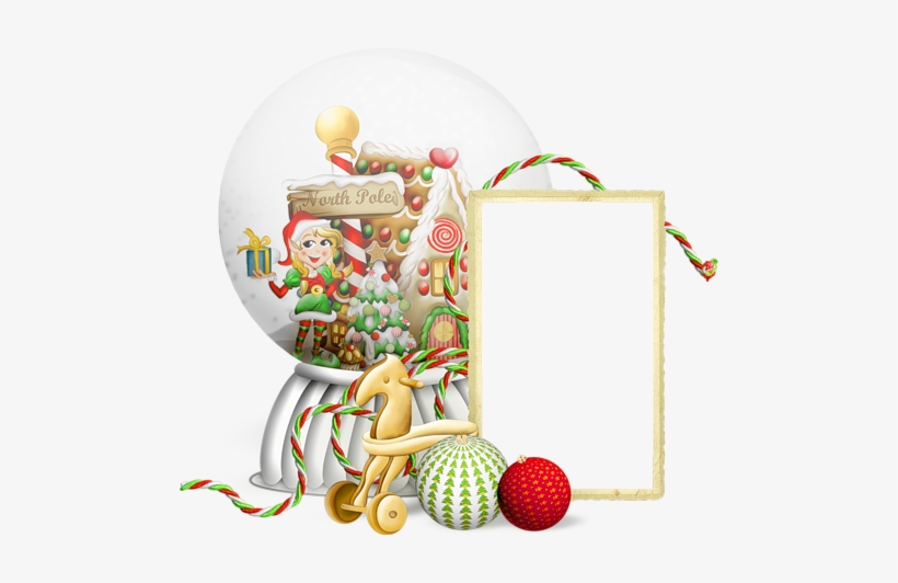 Transparent Christmas Png Photo Frame With Snowglobe - Christmas Snow Globe Clipart Png, transparent png #930201