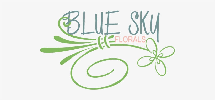 Blue Sky Florals - Calligraphy, transparent png #931146