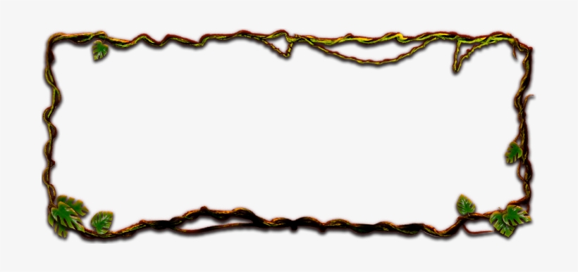 8/28/18 - Cartoon Jungle Vine Border, transparent png #931386