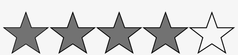 Four - 3 Star Rating Black, transparent png #931424