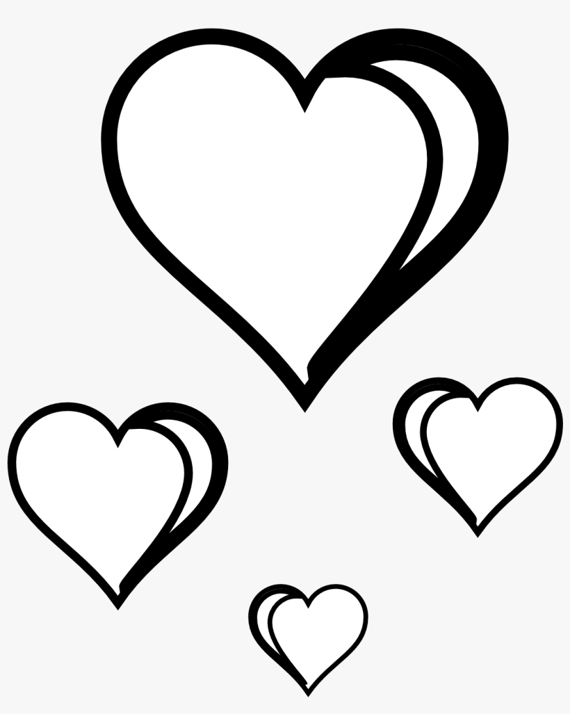 Valentine Heart Clip Art Black And White - Clip Art, transparent png #931718