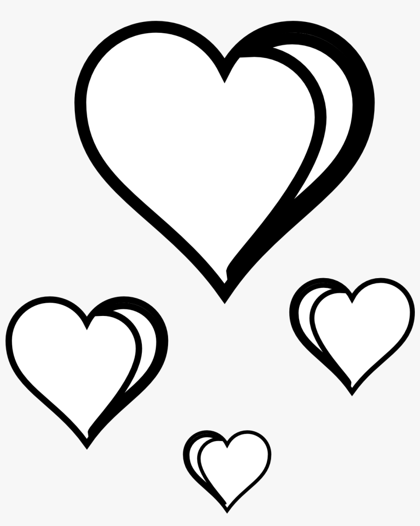 valentine heart clipart black and white