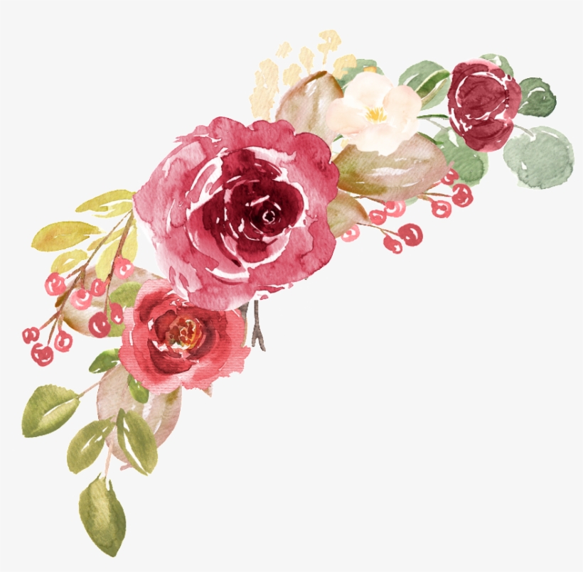 Hand Painted Realistic Retro Watercolor Flower Png - 水彩 花, transparent png #932033