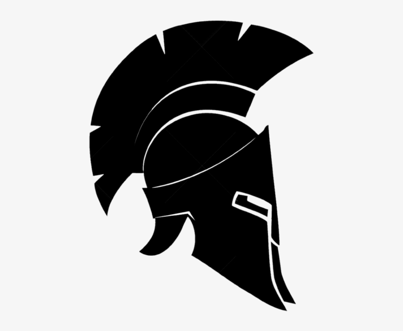 Ares Vector Spartan Helmet Side Banner Library - Spartan Helmet Silhouette, transparent png #932684