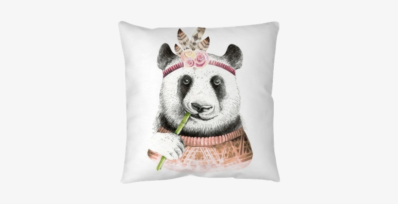 Watercolor Panda Illustration - Watercolour Cute Boho Woodland, transparent png #933999
