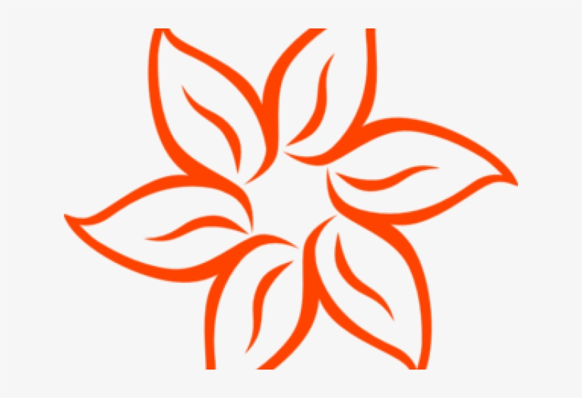 Red Flower Clipart Jungle Flower Thick Line Coloring Pages Free Transparent Png Download Pngkey