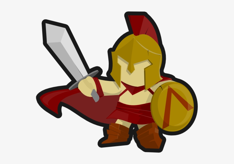 Warrior Clipart Sparta - Spartan Soldier Clipart, transparent png #934135