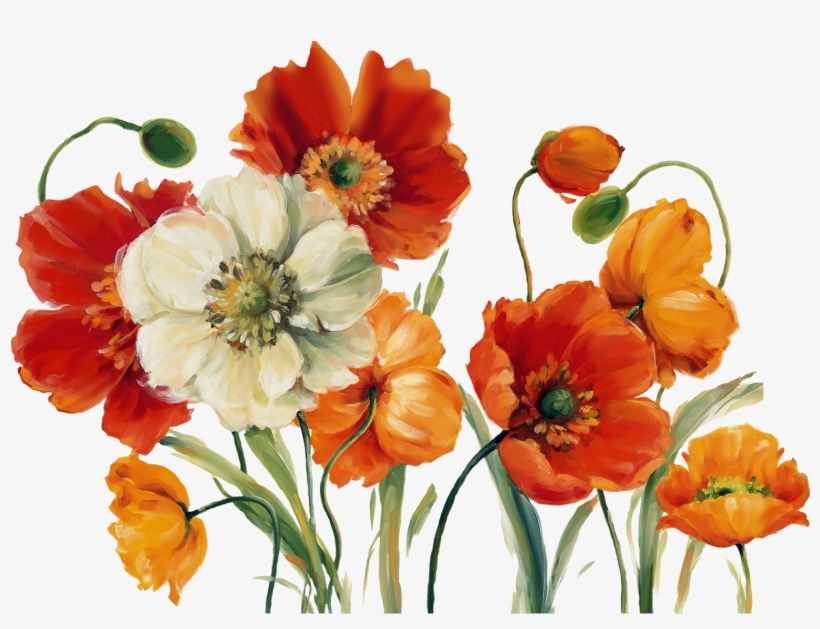 Click On Image To Enlarge - Lisa Audit - Poppies Melody Canvas, transparent png #934924