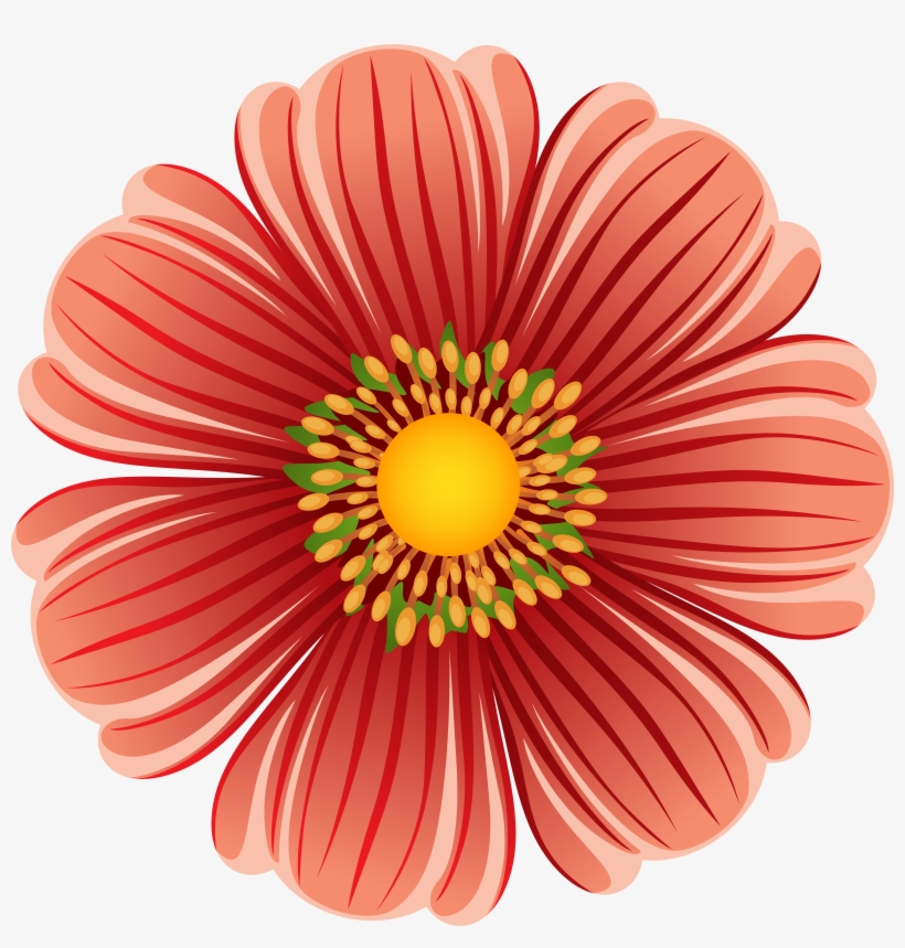 Orange Flower Clipart Big Flower, transparent png #935260