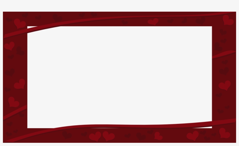 Dark Red Square Border With Hearts Decor Valentine, transparent png #935265