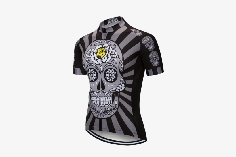 Black Skull Cycling Jersey Set - Skull, transparent png #935484