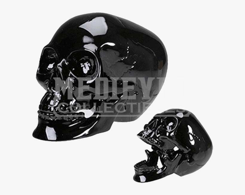 Black Skull Figurine - Black Skull Collectible Figurine, transparent png #935590
