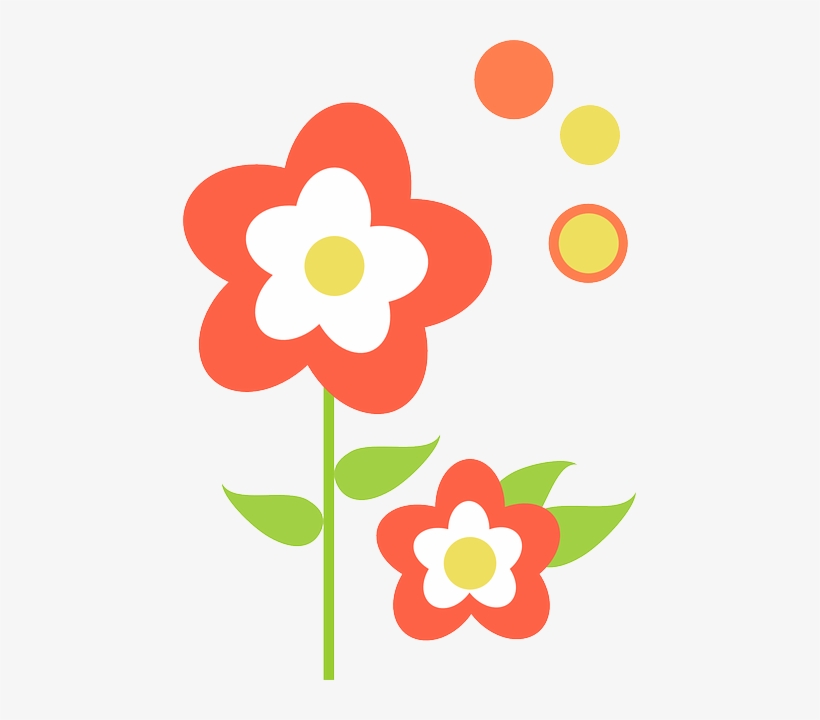 Leaf, March, Flower, Flowers, Orange, Pink, Spring - Flor Con Hoja Png, transparent png #935773