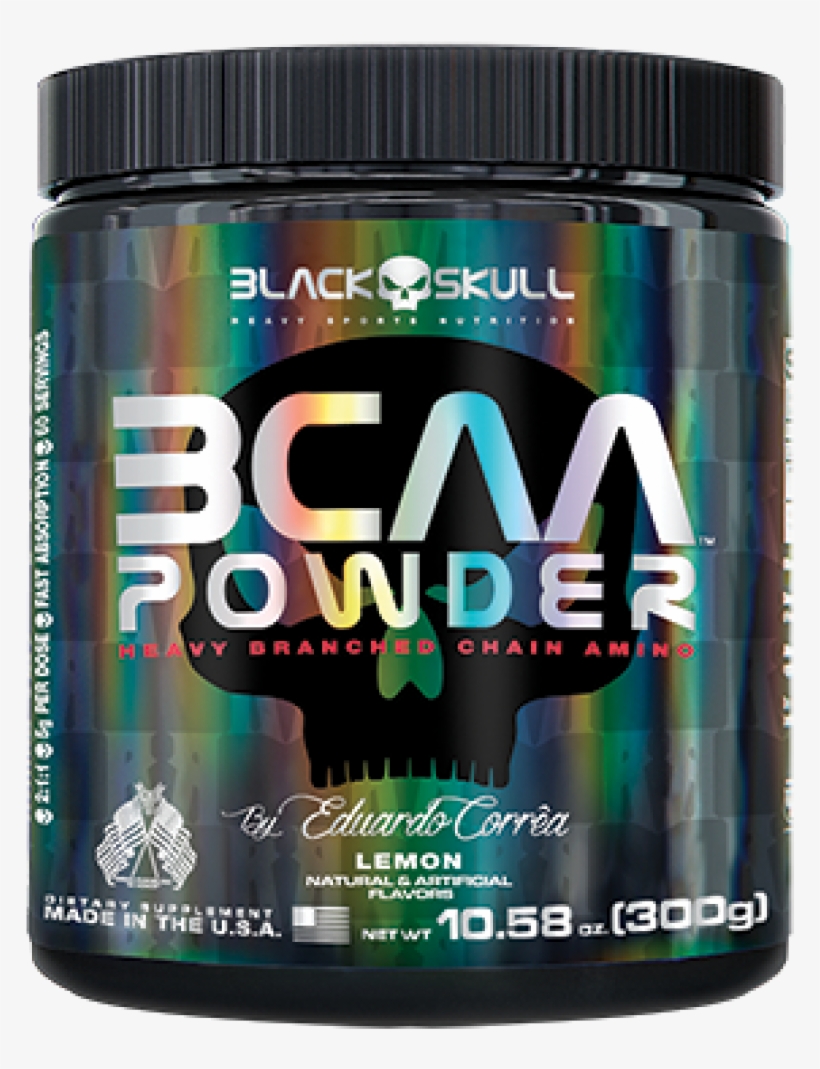 Bcaa Powder 300g - Black Skull Usa Bcaa Powder - 60 Servings Lemon, transparent png #935857