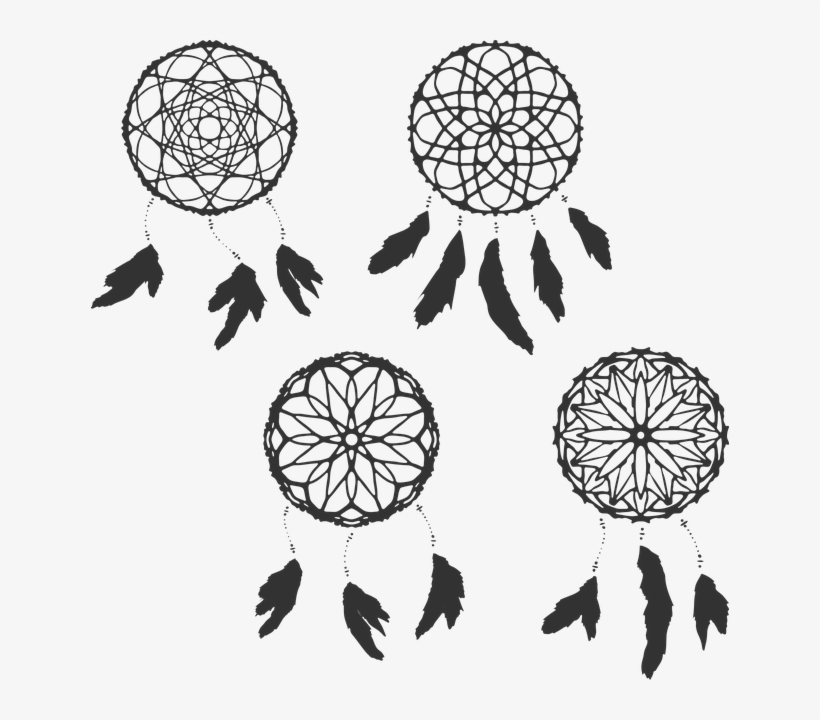 Dreamcatcher, Element, Pen, Pattern, Vector, White - Ловец Снов Вектор, transparent png #936058