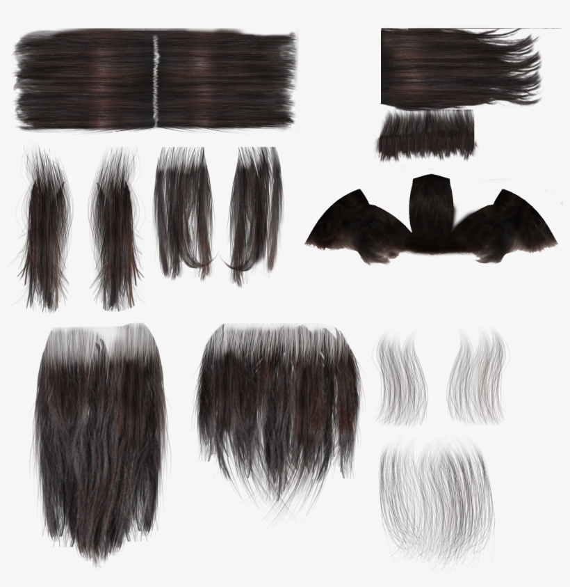 Hair Texture Png Png Transparent Library - Long Hair Alpha Texture, transparent png #936672