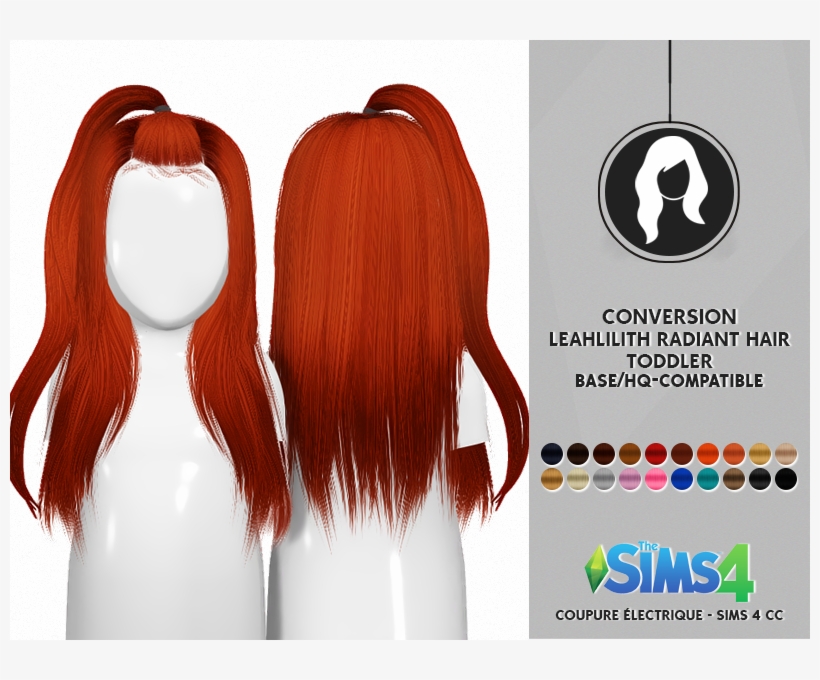 Leah Lillith Radiant Hair - Sims 4 Cc Redhead Sims, transparent png #936860