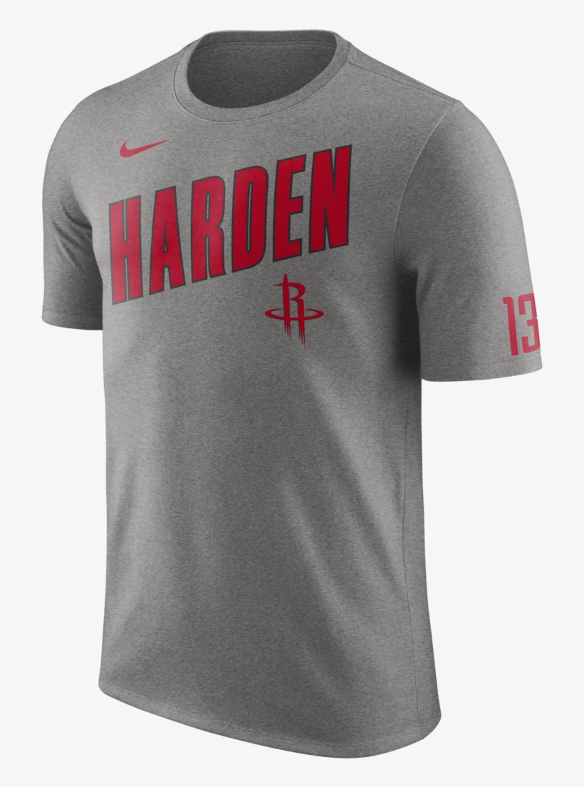 Men's Houston Rockets Nike James Harden Slanted Name - Houston Rockets Training Shirt, transparent png #937074