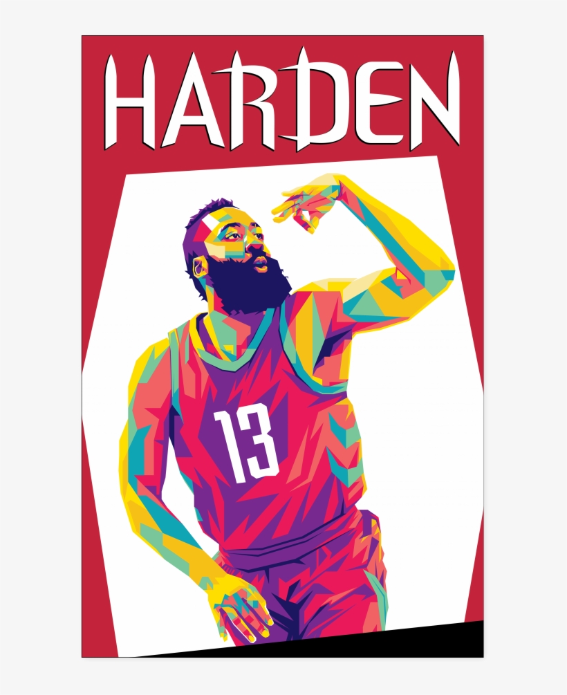 James Harden Pop Art Poster - James Harden Pop Art, transparent png #937099