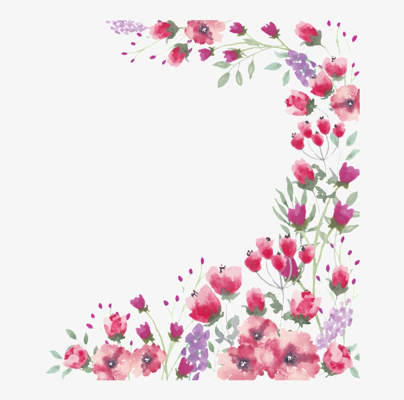 Png Watercolor Flower Lace Border - 花邊 水彩, transparent png #937196