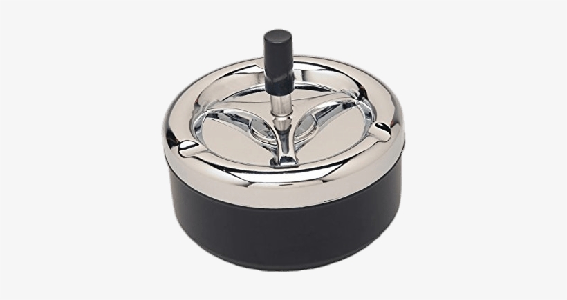 Objects - Mantello Round Push Down Cigarette Ashtray With Spinning, transparent png #937296