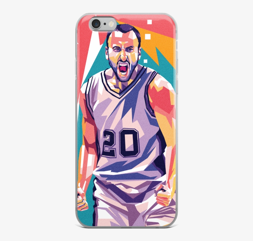 Manu Ginobili Pop Art Iphone Case - Manu Ginobili Iphone 7 Case, transparent png #937319