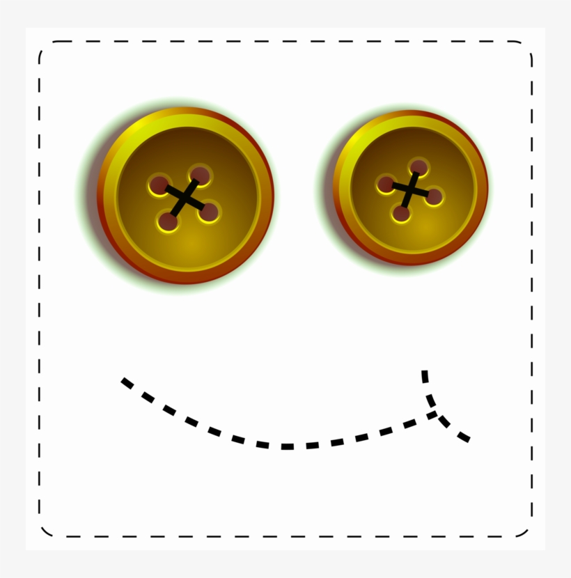Button, Wear, Stitch, Sewing, Face, Smiley, Smile - Buttons Clip Art, transparent png #937341