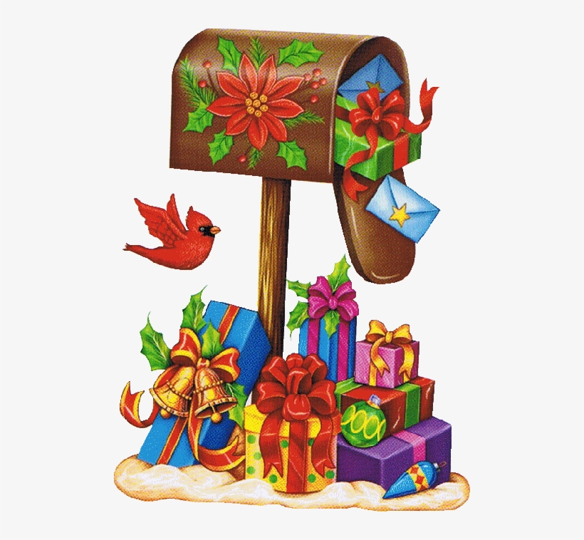 Christmas Mailbox Clip Art - Christmas Mailbox Clipart, transparent png #937343