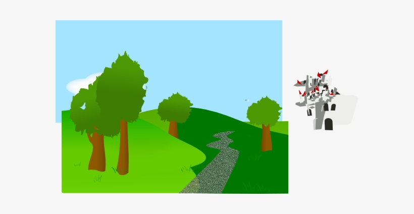 Hill Clipart Grass - Hills And Trees Clipart, transparent png #937576