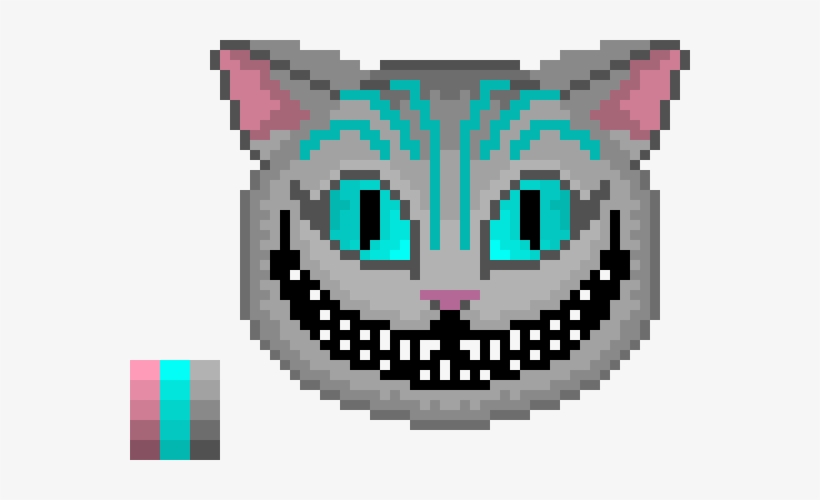 Cheshire Cat - Cheshire Cat Pixel Art, transparent png #938450