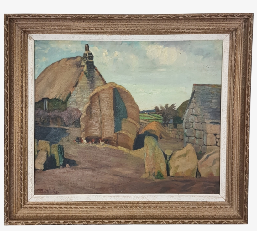 Oil On Canvas Of Rural Scene - Picture Frame, transparent png #938578