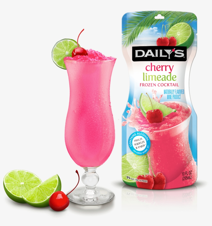 Cherry Limeade - Daily's Frozen Pouches, transparent png #938614