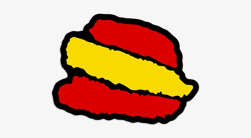 Car & Motorbike Stickers - Bandera De España Con Borde Negro, transparent png #938747